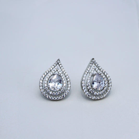 Zara Crystal Teardrop Stud Earring
