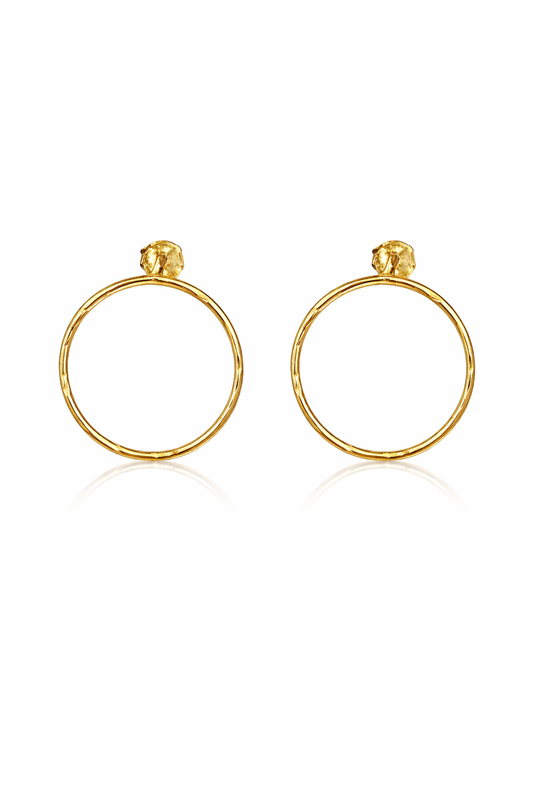 Classic Textured Circle Studs