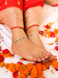 Aadhya Green Flower Anklet Pair