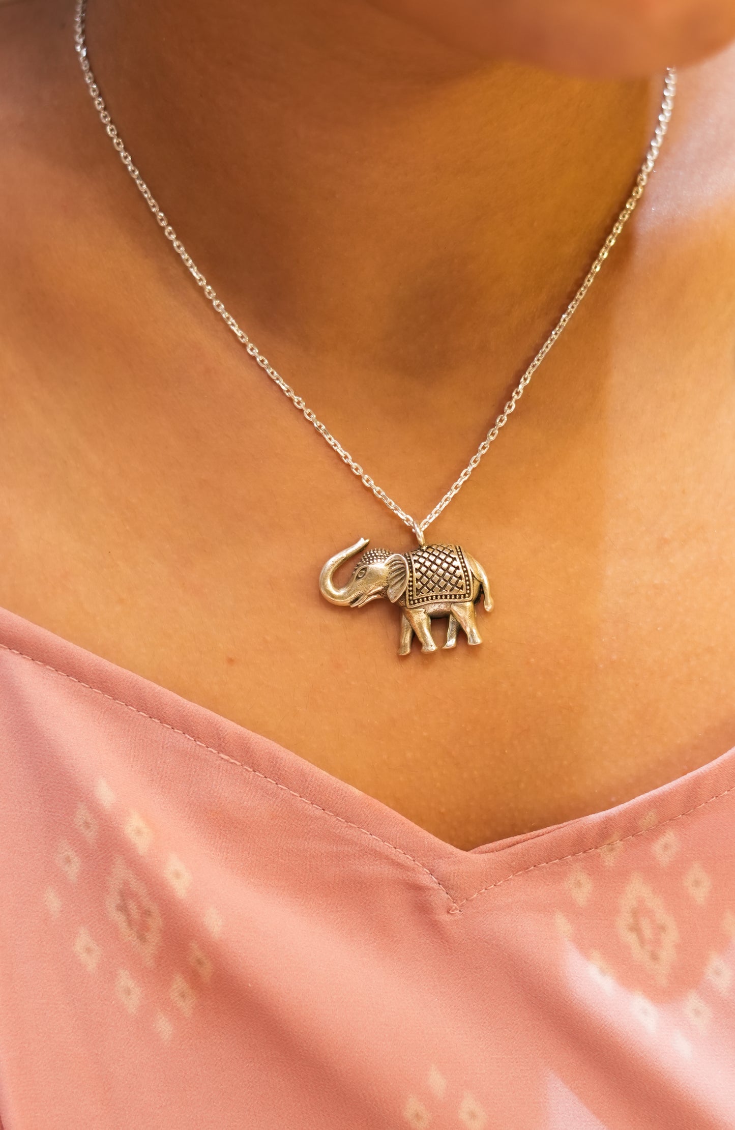 Aadhya Haathi Carved Pendant