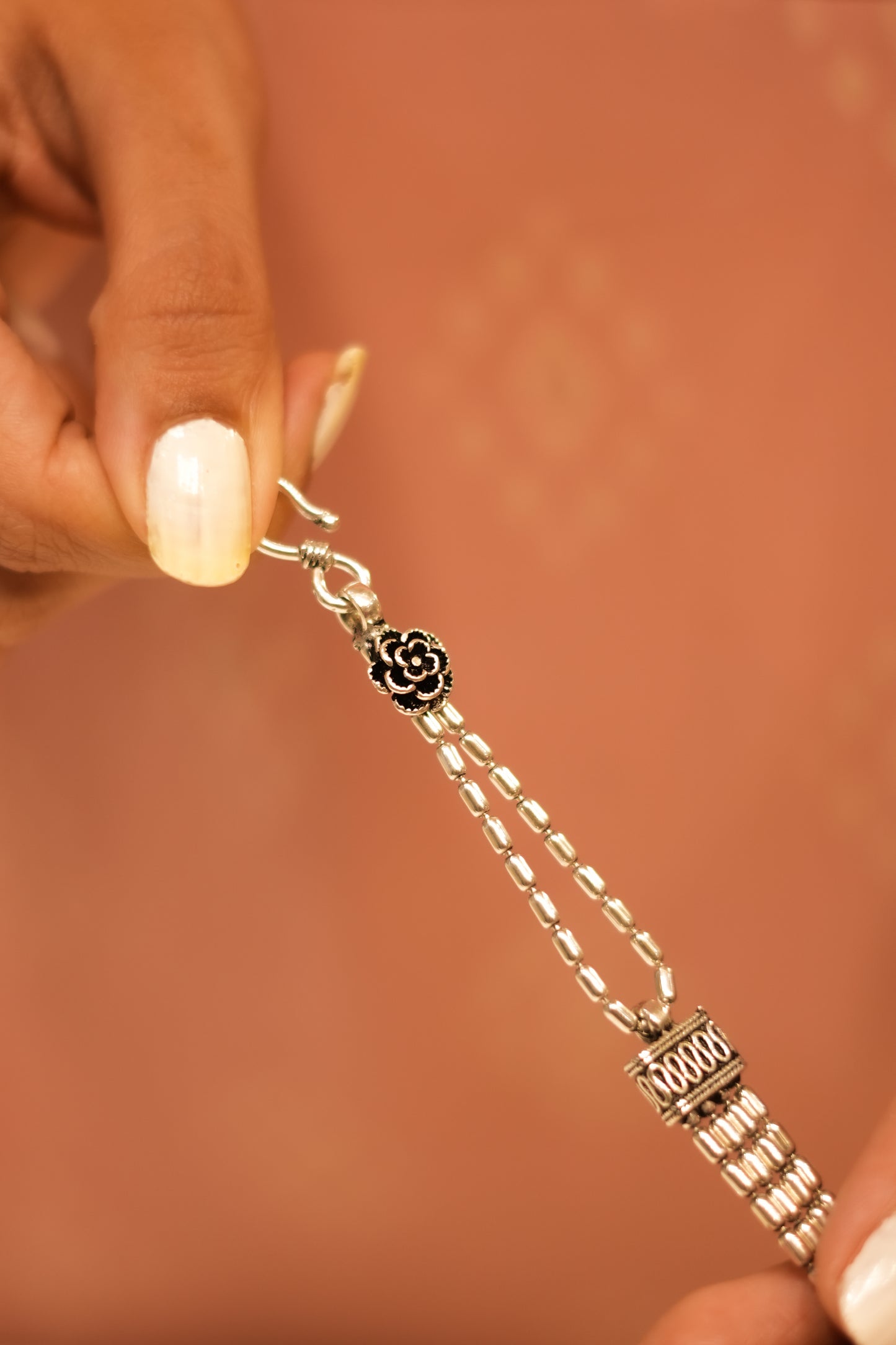 Mishi Fine Layered Floral Motif Necklace