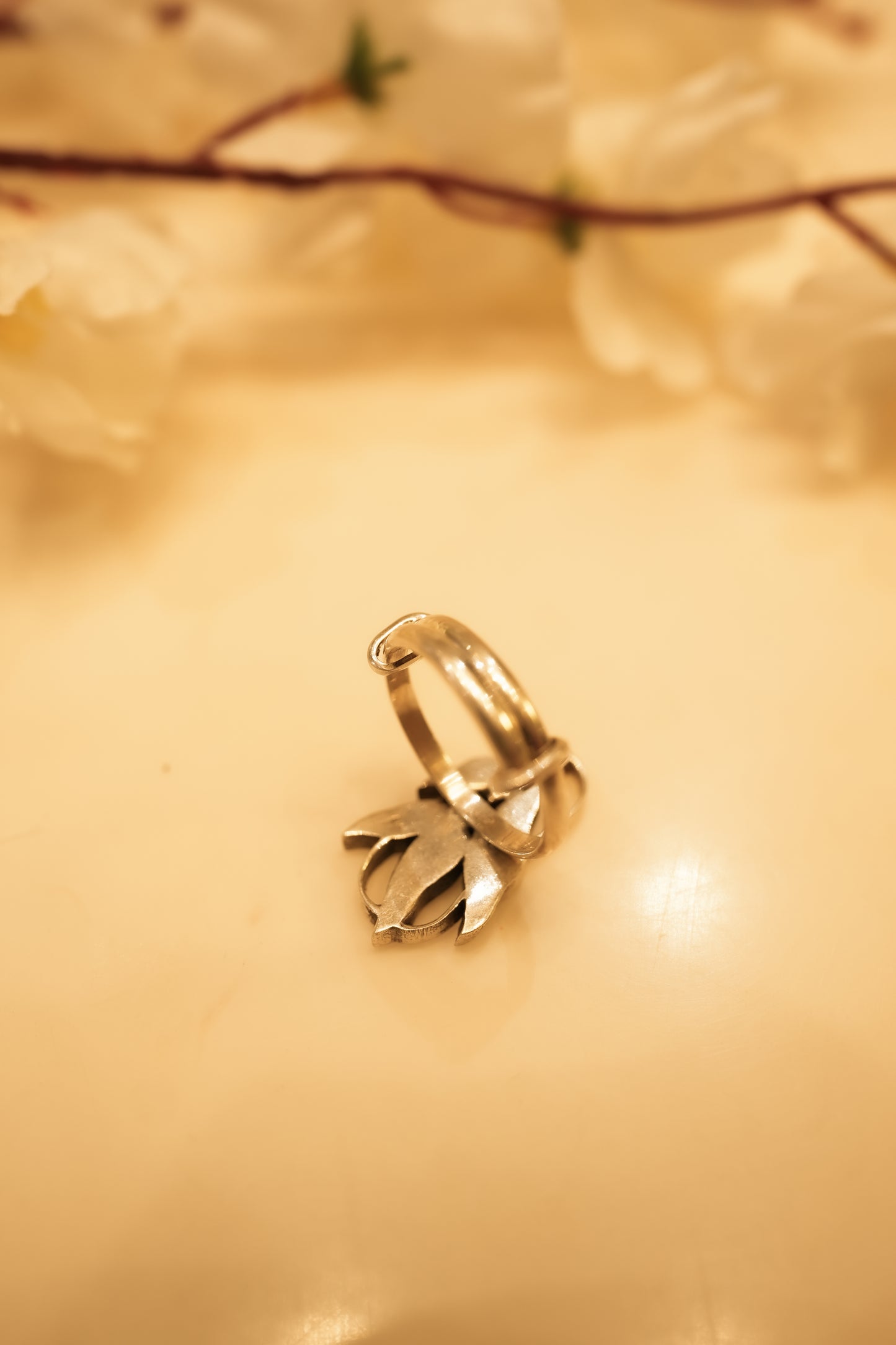 Aadhya Leaf Enamel Ring