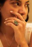Aadhya Leaf Enamel Ring