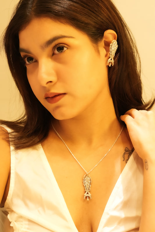 Lustre Matsya Pearl Grace Necklace Set