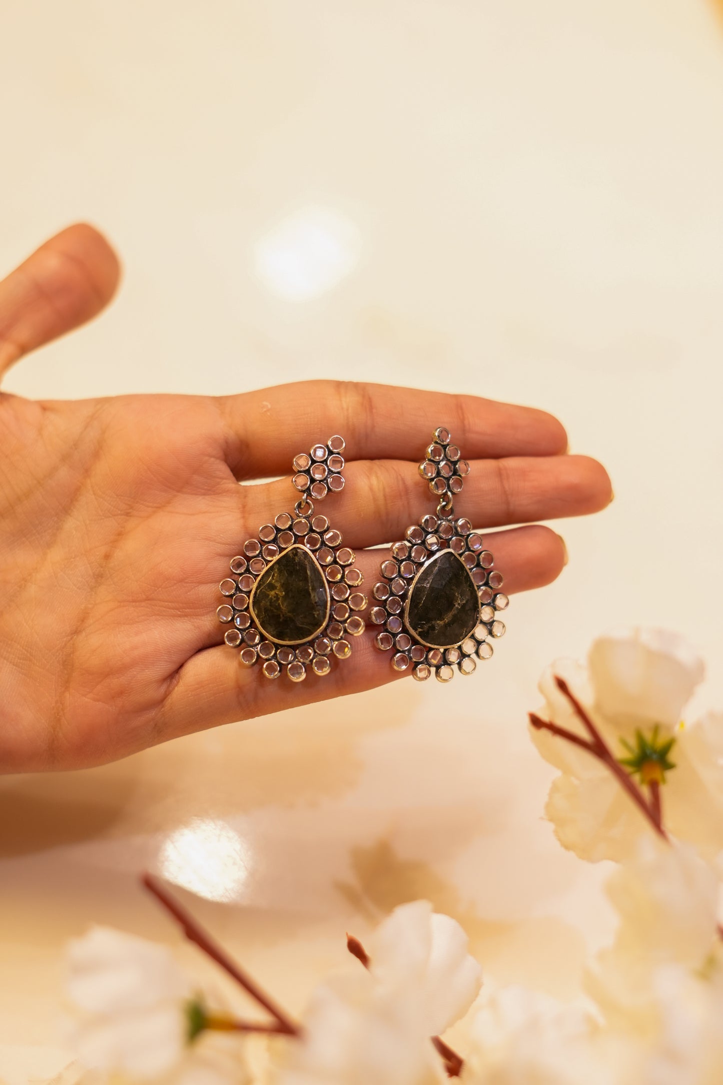 Midnight Luster Twinkling Drop Earring