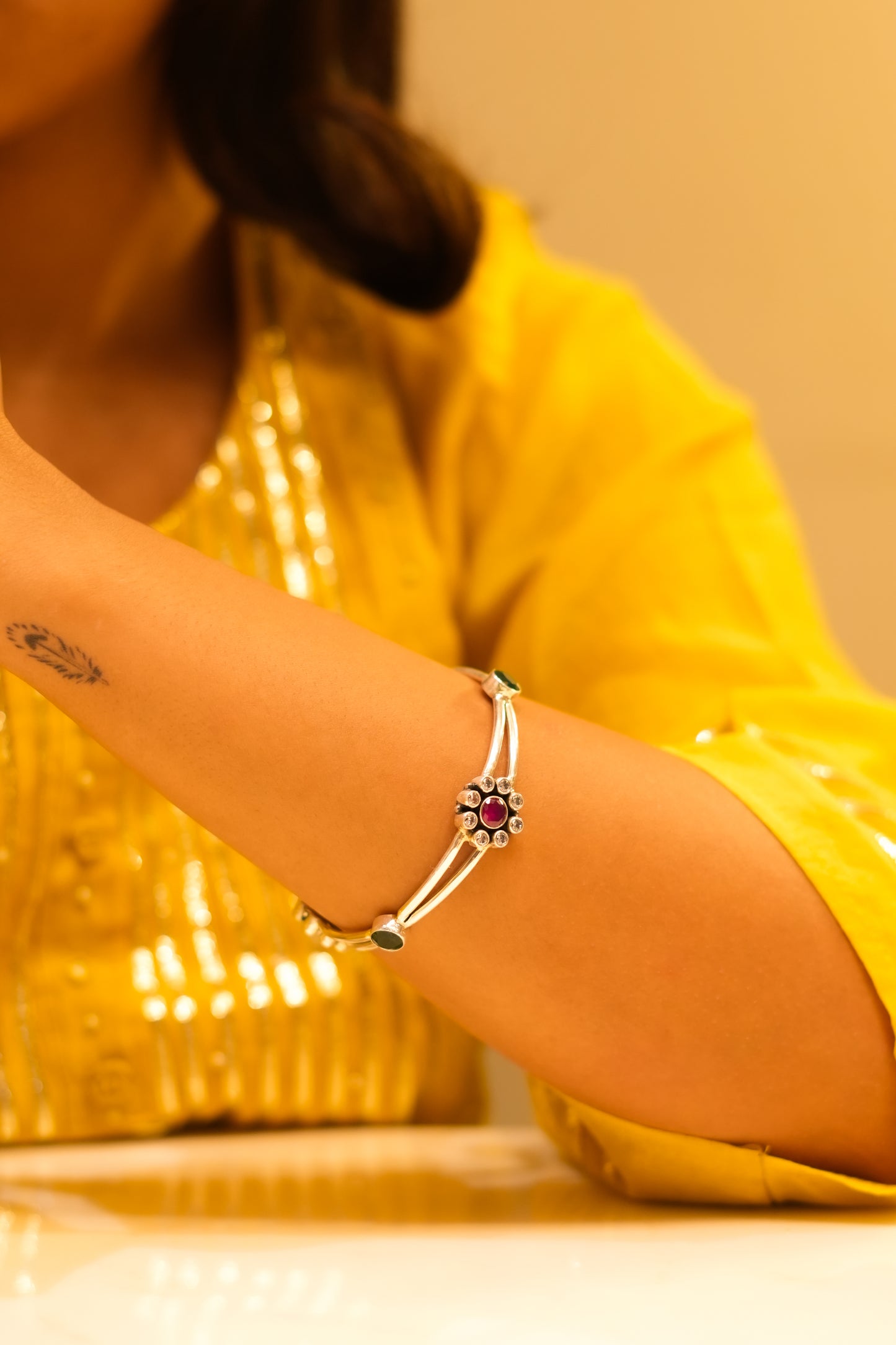 Celestial Multistone Double Layered Bangle