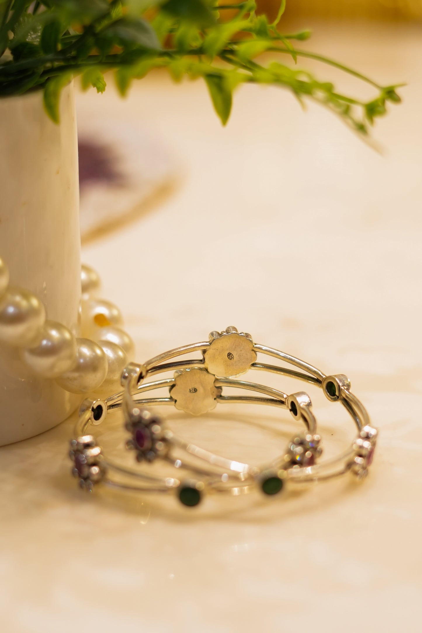 Celestial Multistone Double Layered Bangle