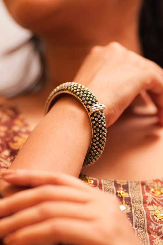 Anaya Mini Floral Weave Kada