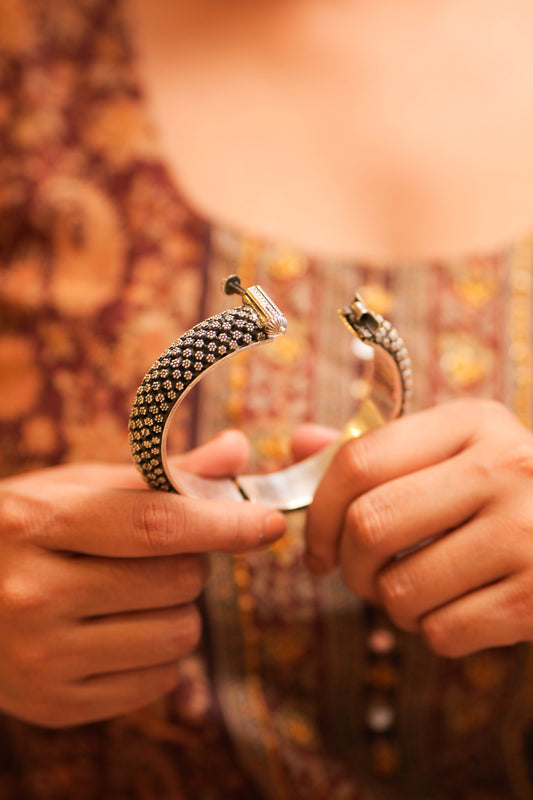 Anaya Mini Floral Weave Kada