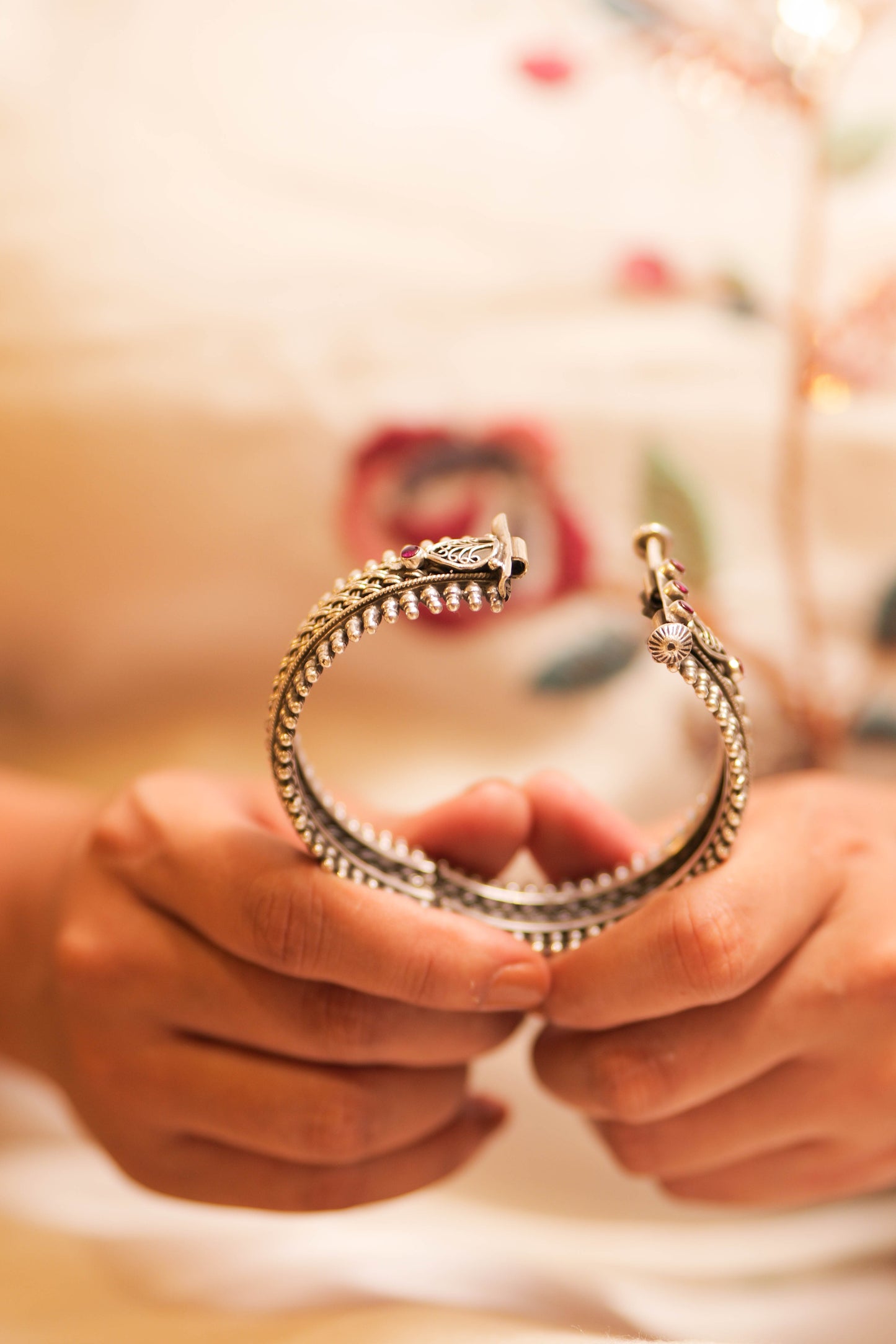 Aadhya Classic Woven Silver Kada