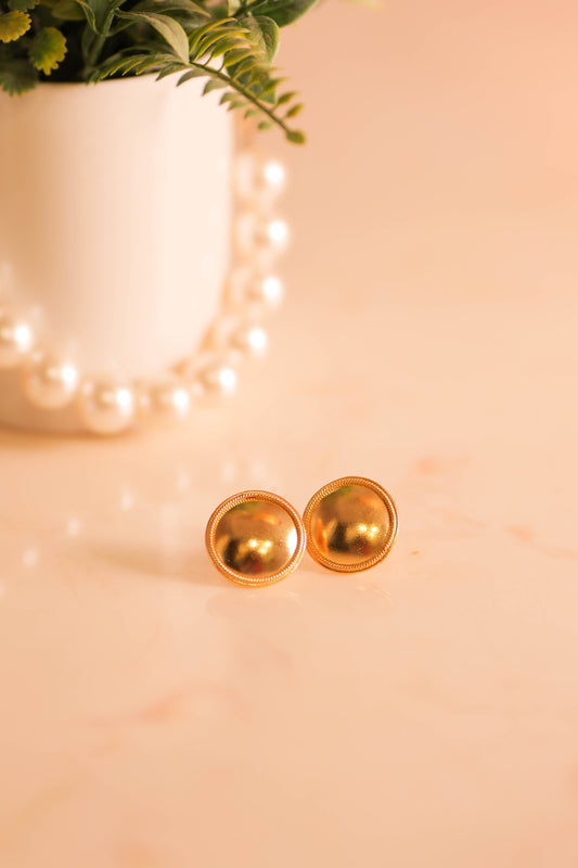 Aadhya Classic Matte Studs – Gold