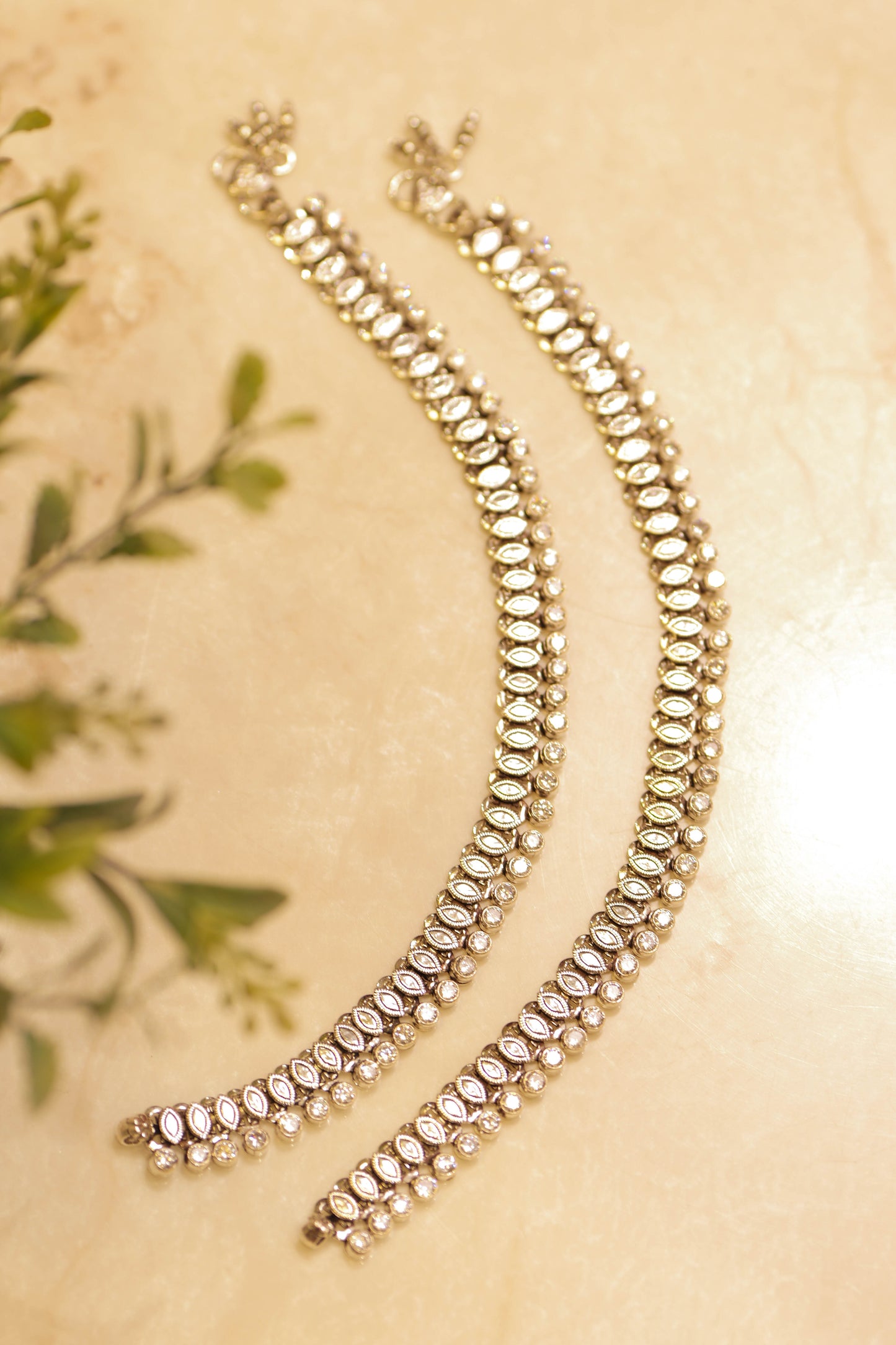 Aadhya Intricate Detailing Glow Anklet Pair