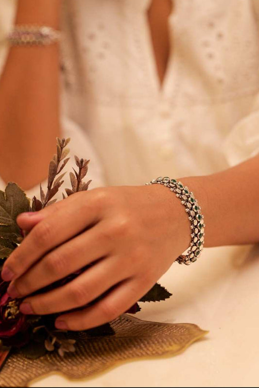 Tattva Green Jadau Vintage Bracelet