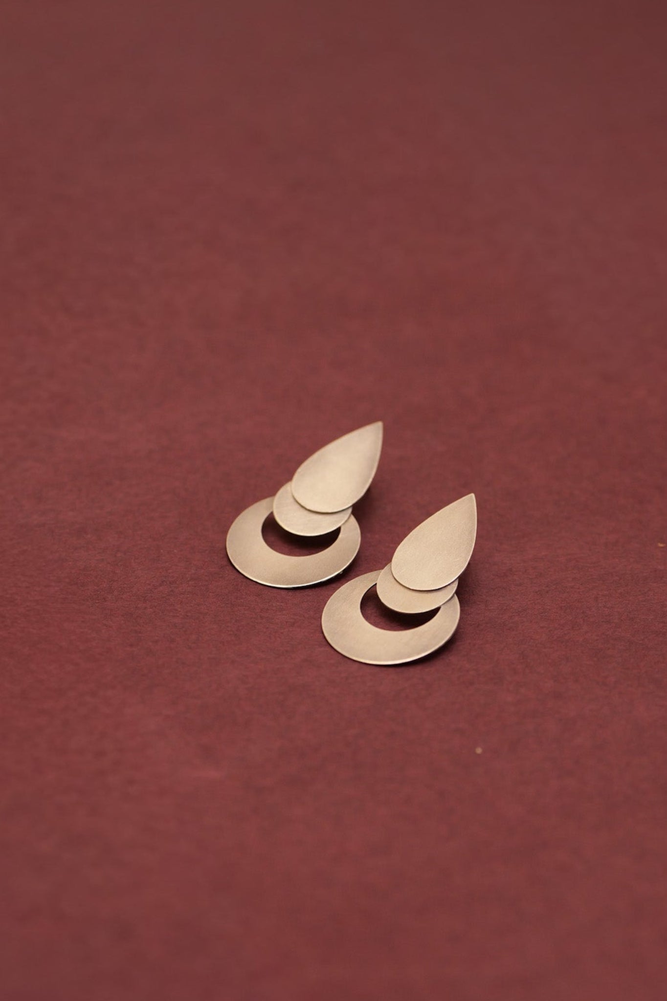 Anokhi Matte Dual-Layer Statement Earring