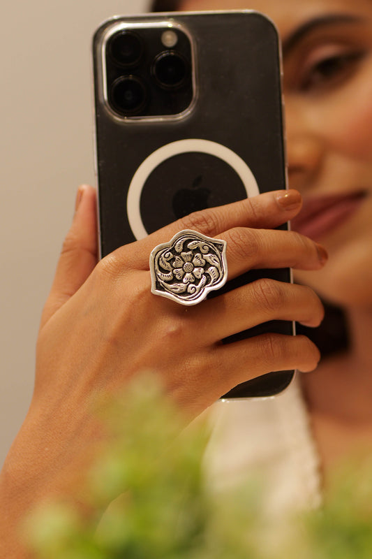 Anaya Floral Statement Chitai Ring