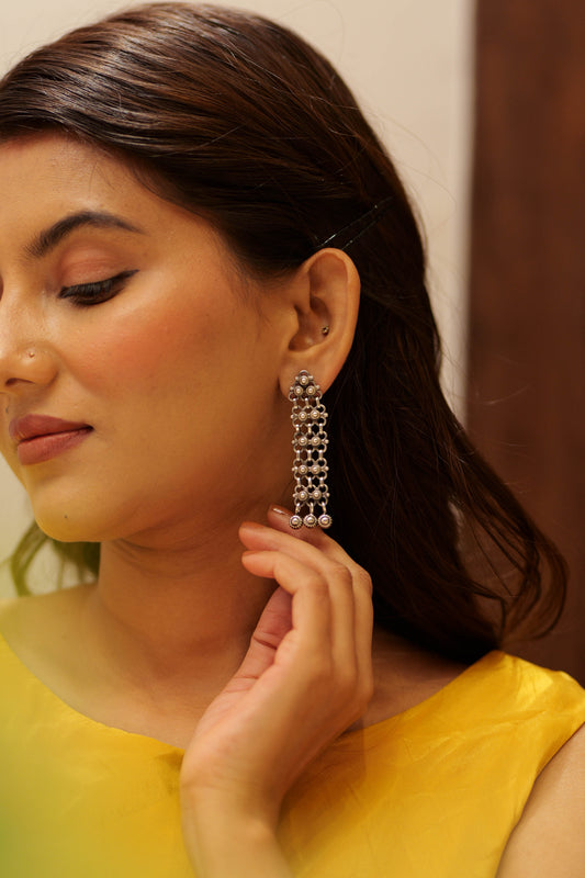 Aadhya Floral Jali Drop Earrings