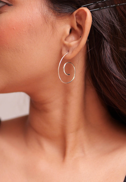 Aadhya Swirl Hoop Earrings