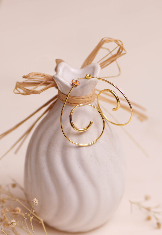 Aadhya Swirl Hoop Earrings