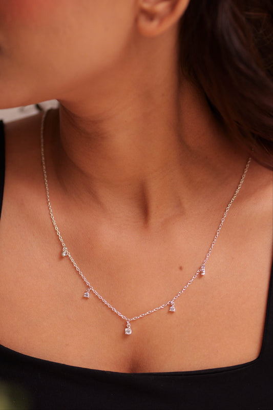 Aadhya Diamond Drop Necklace