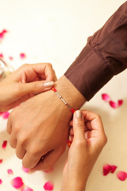 Aadhya Twin Bead Thread Rakhi