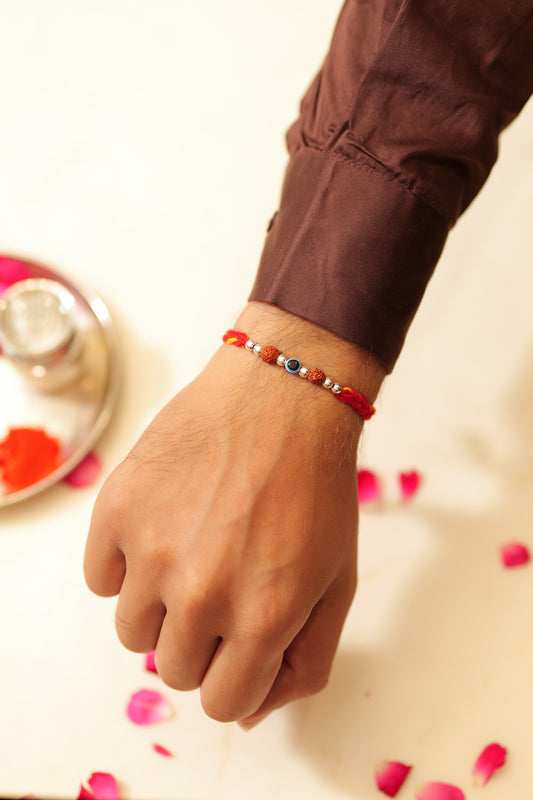 Rudraksha Nazar Protection Rakhi