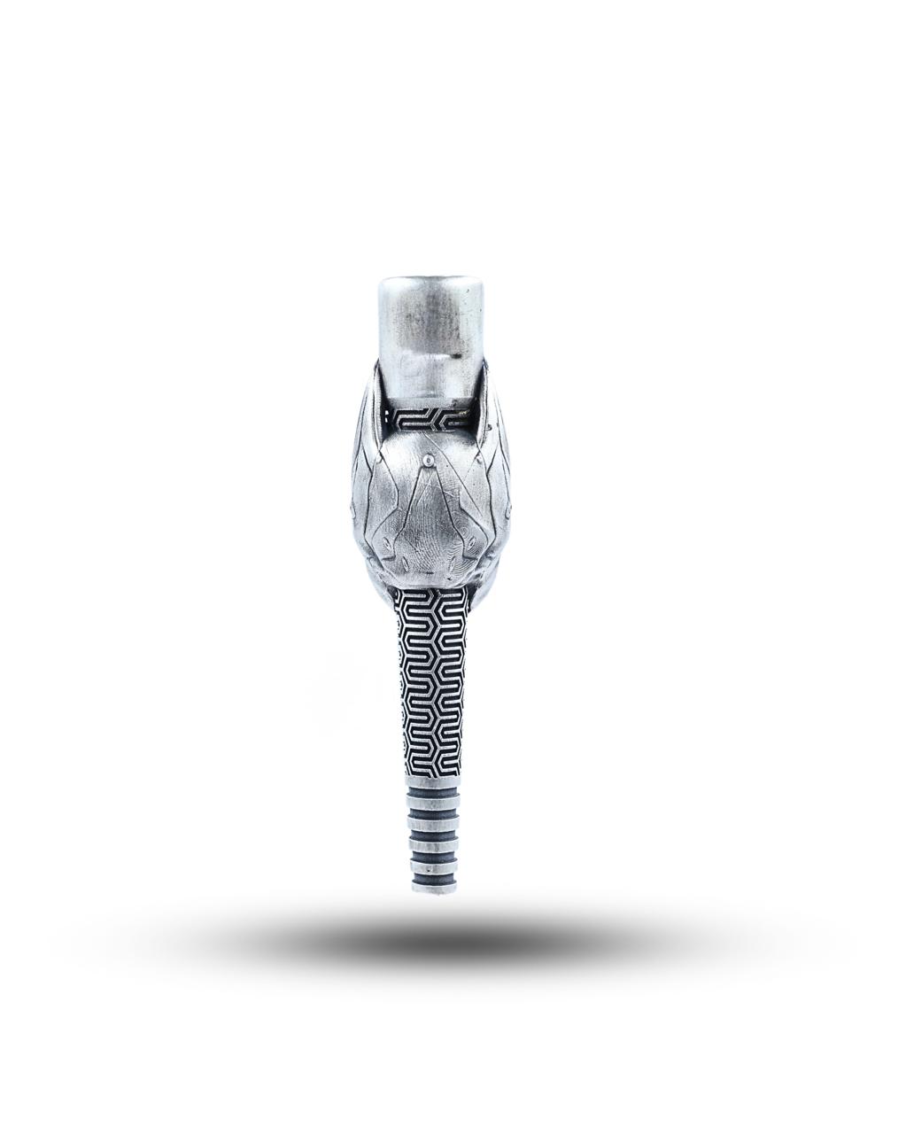 Midnight Bat Luxury Silver Hookah Mouth Tip Pipe