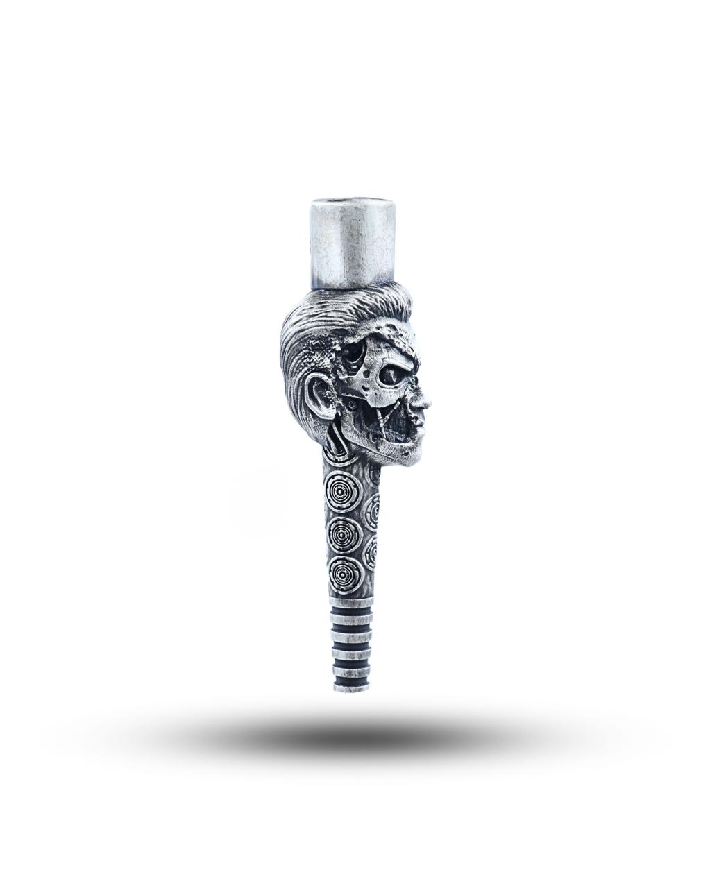 Invictus Luxury Silver Hookah Mouth Tip Pipe