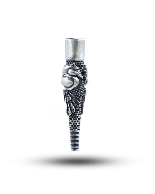 Gallant Horse Wings Silver Hookah Mouth Tip Pipe