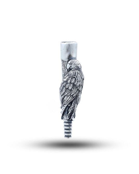 Parrot Majesty Silver Hookah Mouth Tip Pipe