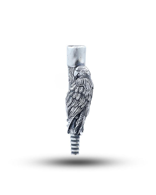 Parrot Majesty Silver Hookah Mouth Tip Pipe