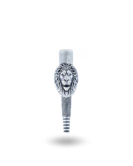 Lion Luxury Silver Hookah Mouth Tip Pipe