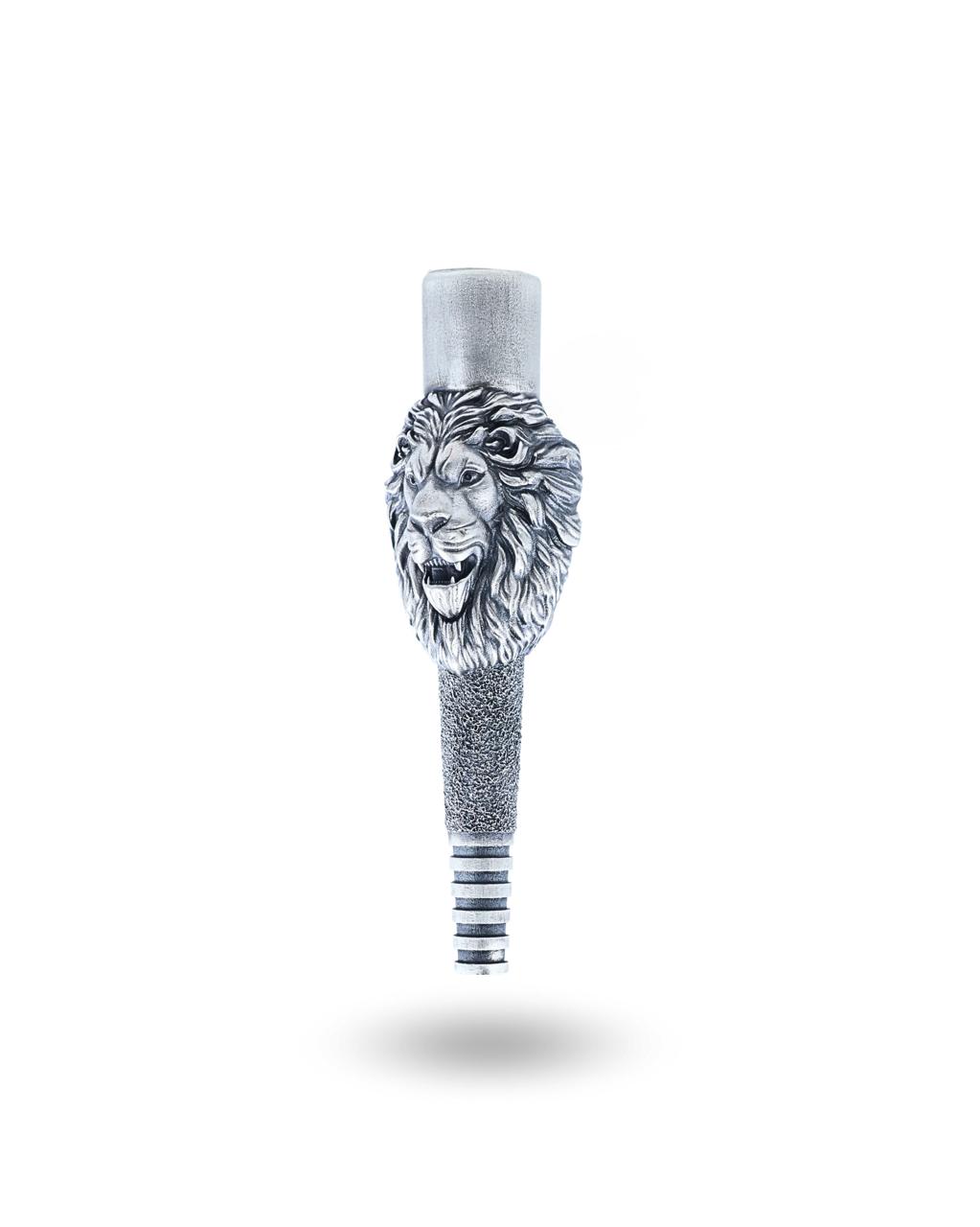 Lion Luxury Silver Hookah Mouth Tip Pipe