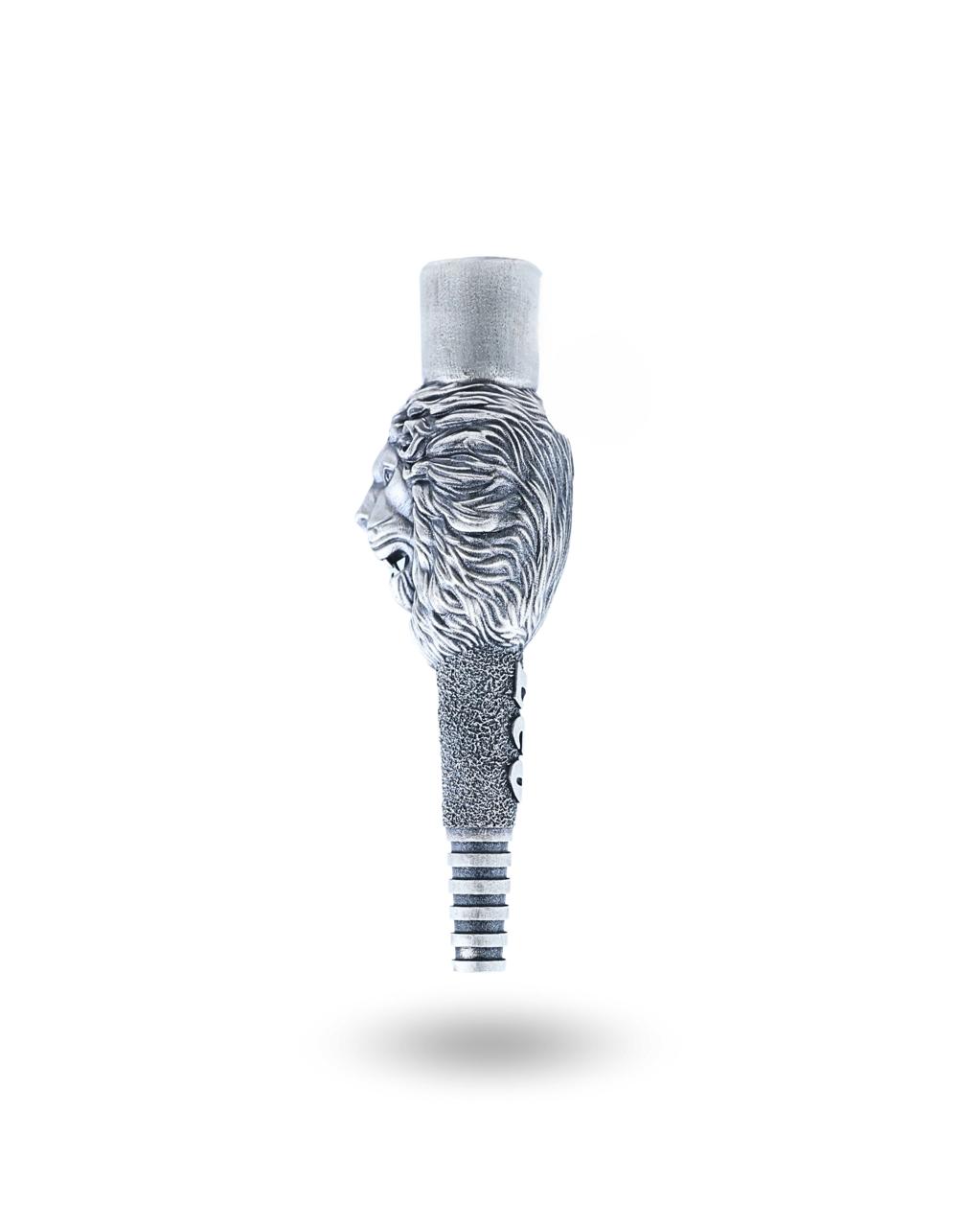 Lion Luxury Silver Hookah Mouth Tip Pipe
