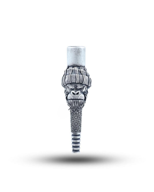 Mafia Monkey Silver Hookah Mouth Tip Pipe