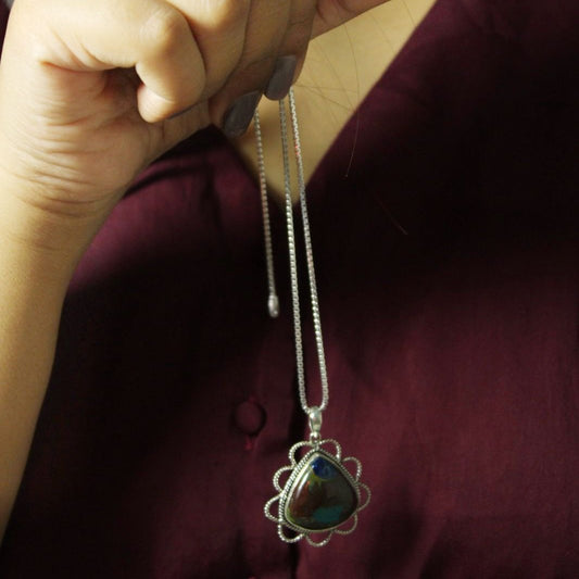 Mystic Petal Turquoise Necklace