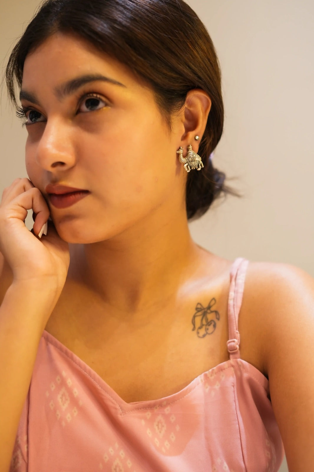 Aadhya Desert Camel Stud Earring