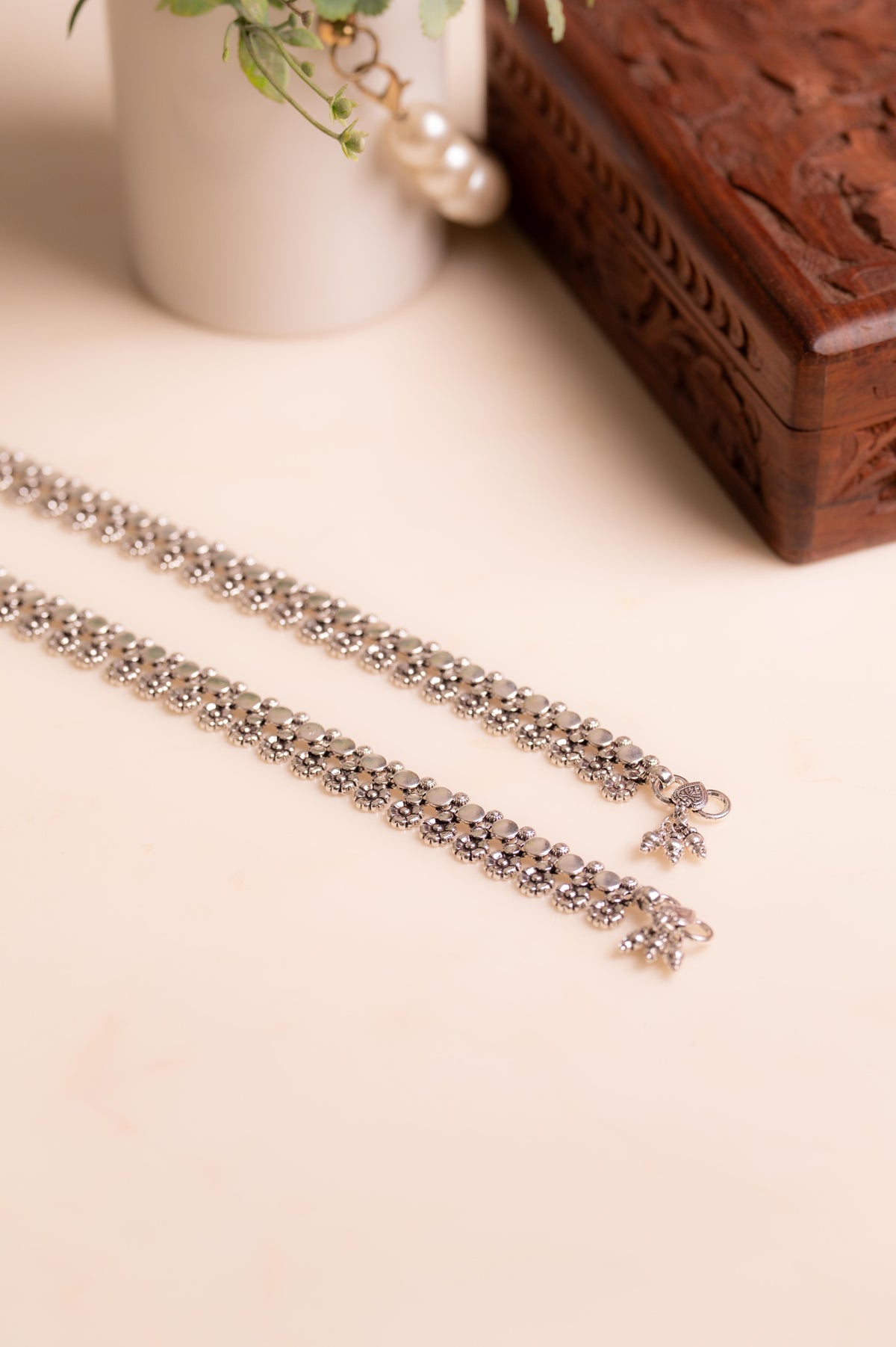 Aadhya Gulbahar Floral Anklet Pair