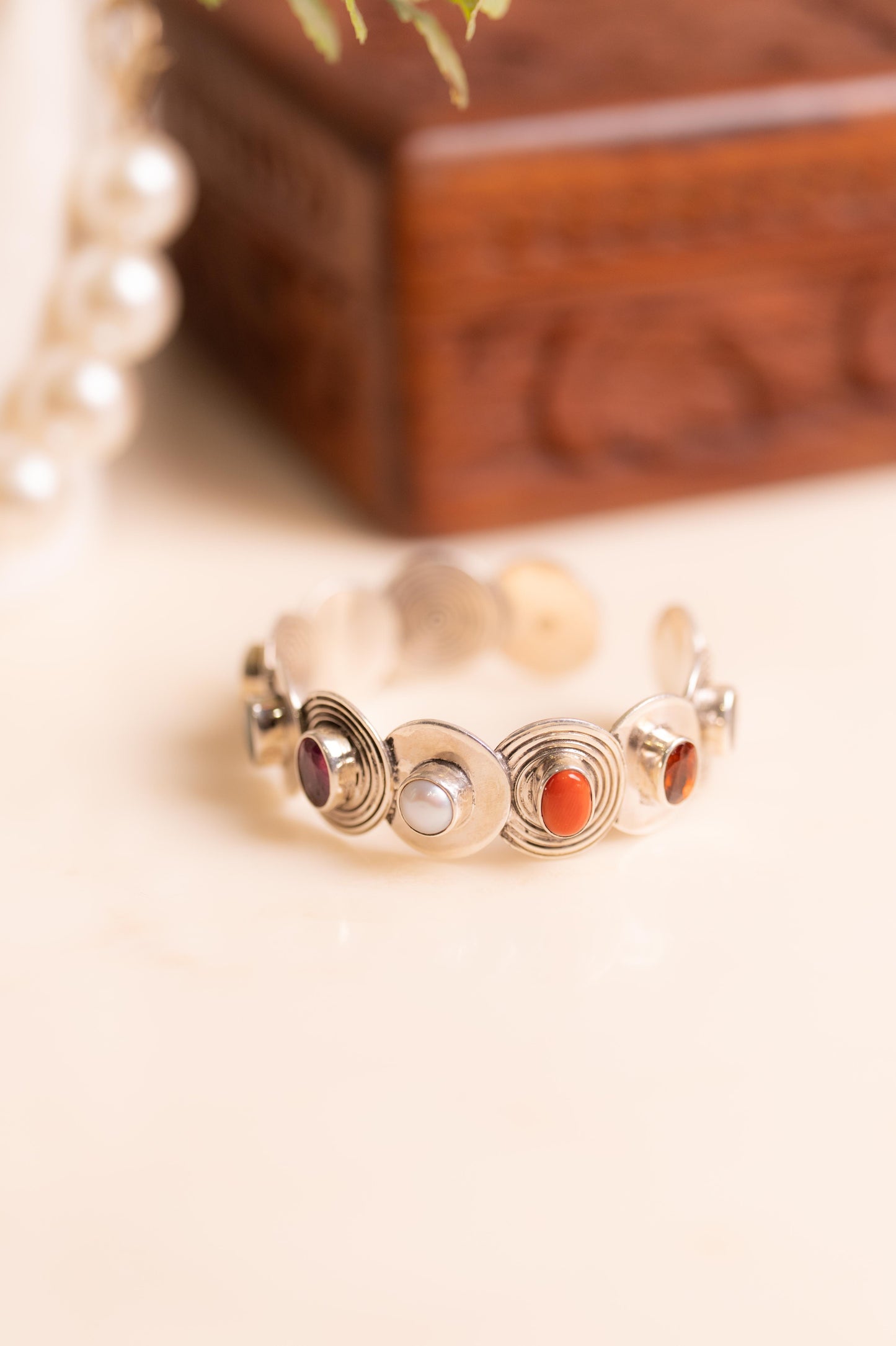 Navratna Celestial Cuff Bracelet