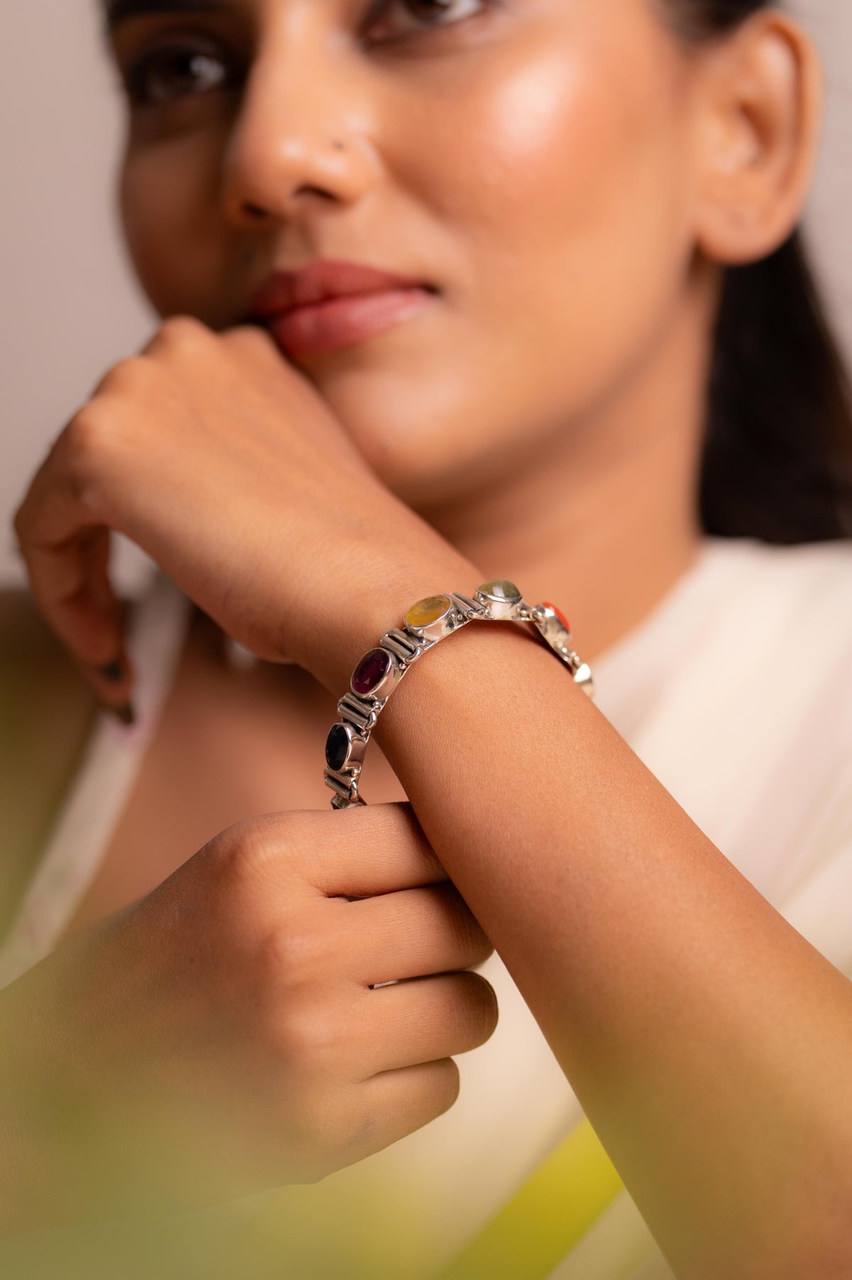 Navratna Heritage Link Bracelet