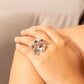 Mishi Navratan Peacock Bloom Ring
