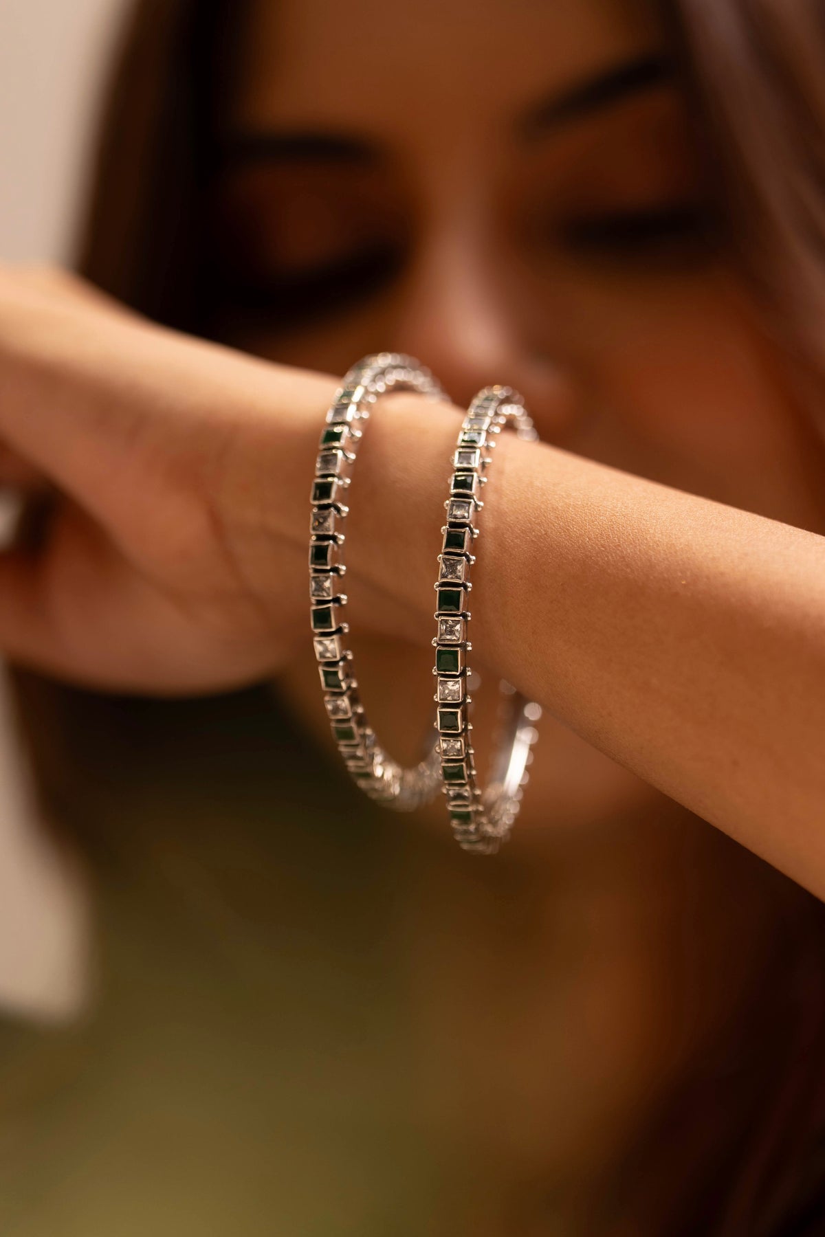 Mishi Emerald Prism Bangle
