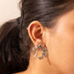 Navratna Bird Hoop Earring