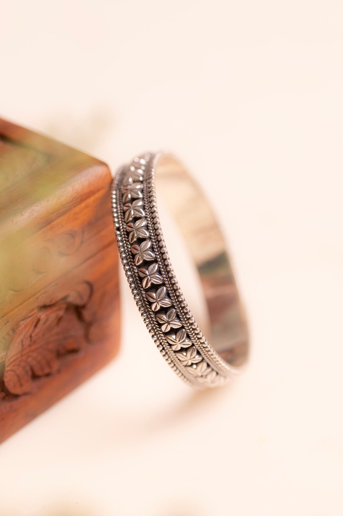 Anokhi Floral Carved Bangle