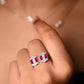 Silver Ruby Glint Ring
