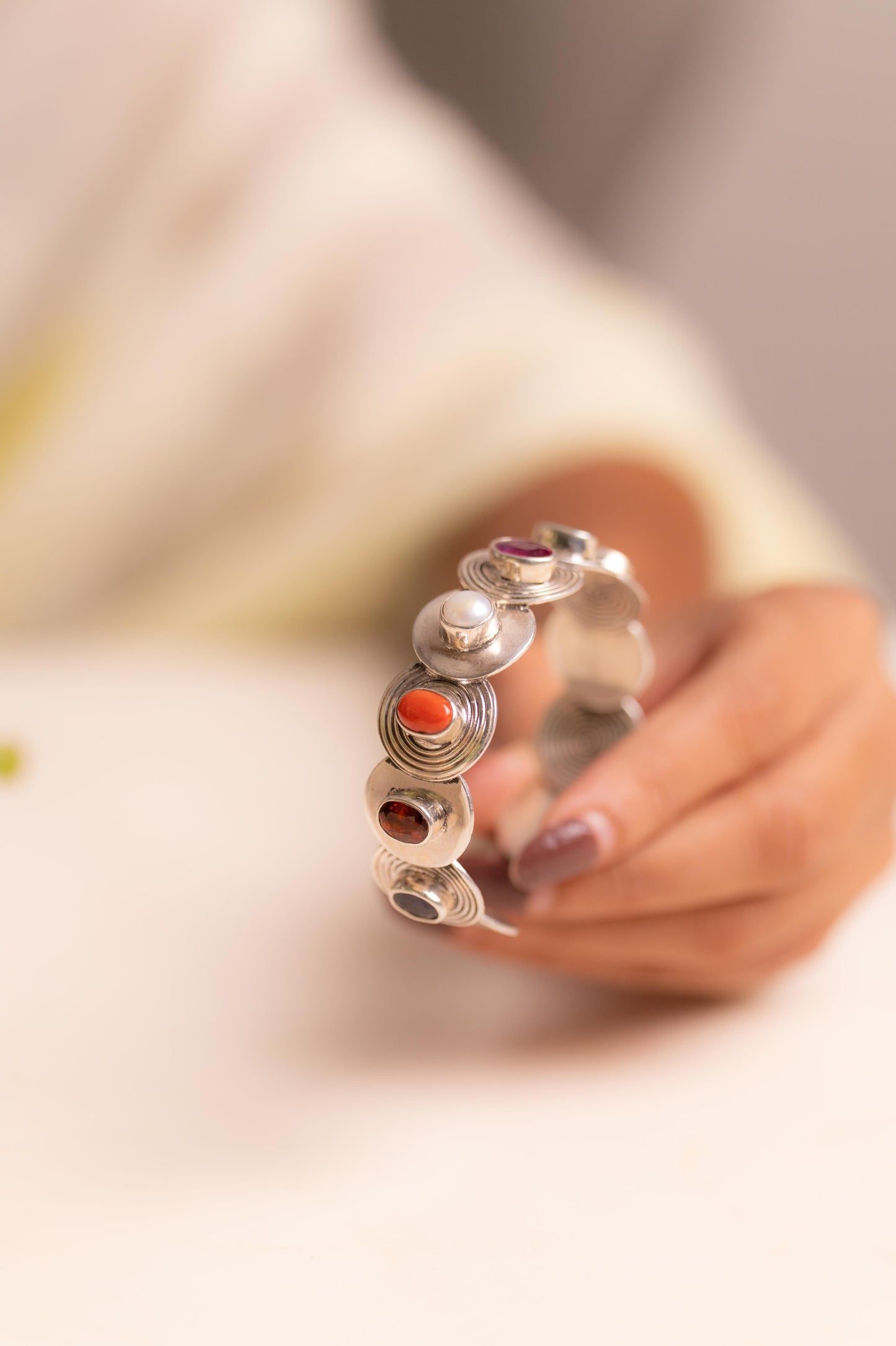 Navratna Celestial Cuff Bracelet