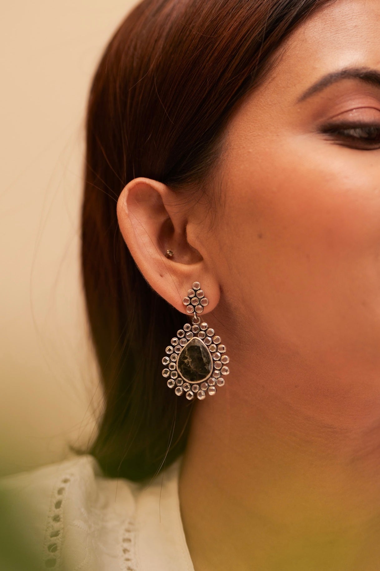 Midnight Luster Twinkling Drop Earring