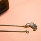 Anokhi Double Rose Flower Chain Anklet Pair