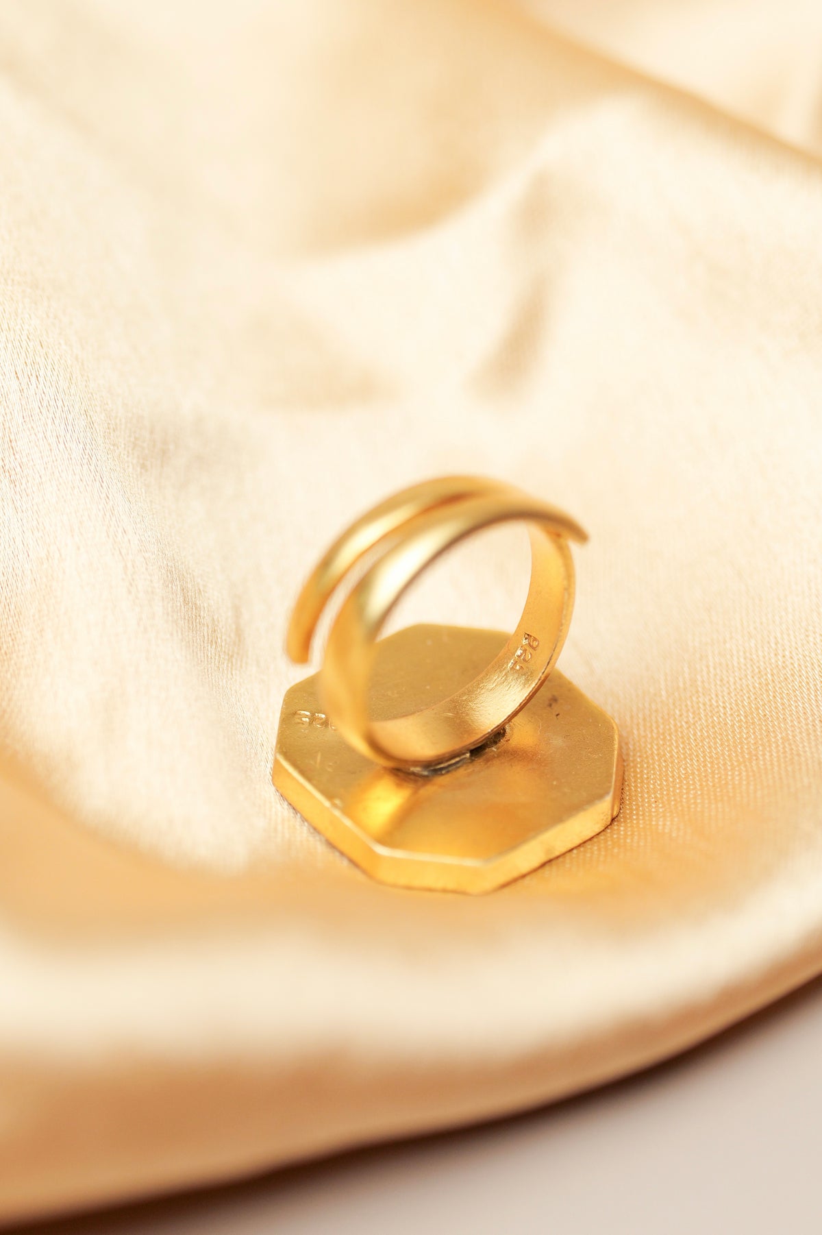 Mishi Ruby Kundan Square Ring