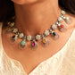 Anokhi Navratan Pearl Cascade Necklace