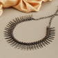 Aadhya Ruby Beaded Spike Necklace